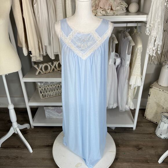 Katz Other - Katz sz. Small vintage blue night gown, Wendy, classic, summer, feminine #4014